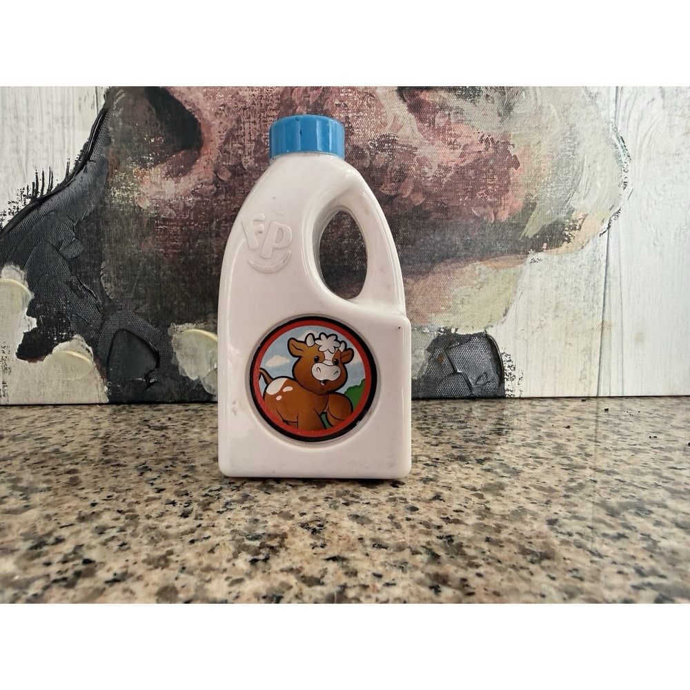 Mattel Inc FISHER PRICE TOY Pretend PLAY COW White MILK BOTTLE JUG CARTON